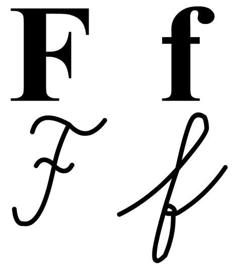 Simple letter Ff