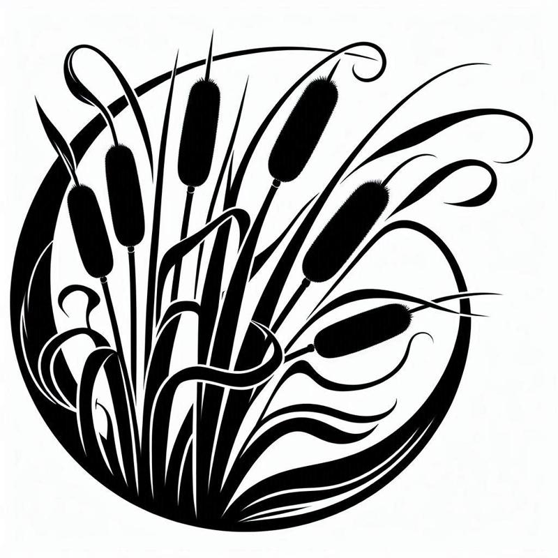 Wall art, coaster: Early summer reeds (two colours)