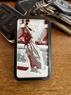 Red - Hueforge Woman Keyring