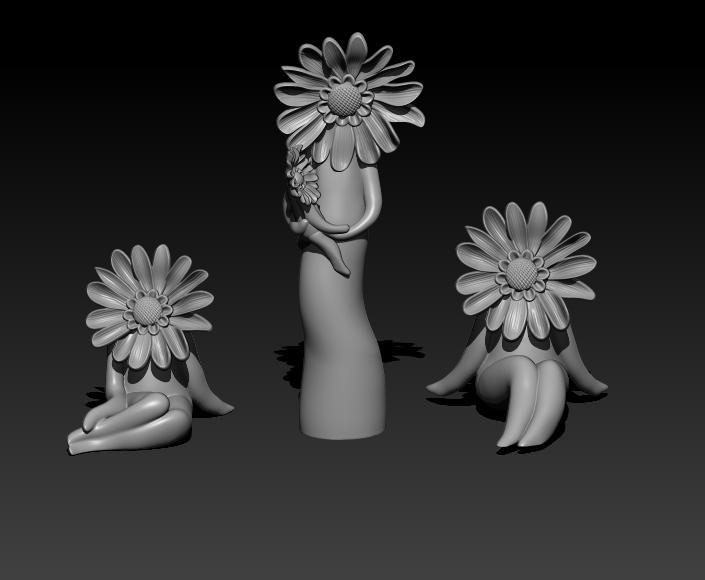 flower family statue