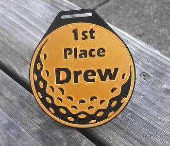 Customizable Golf Medal, sports award, participation gift