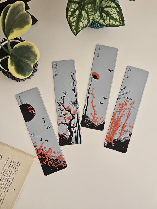 Red Blossom - Bookmarks Set