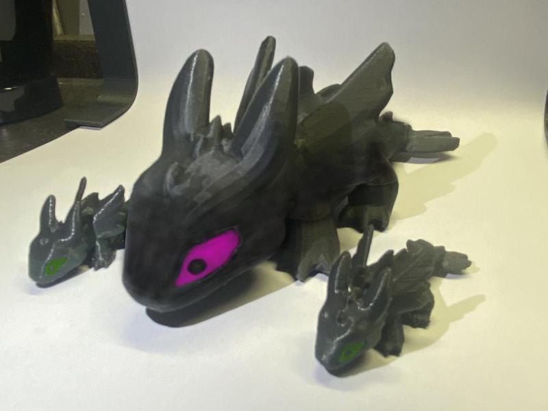 Cute Night Dragon with babies