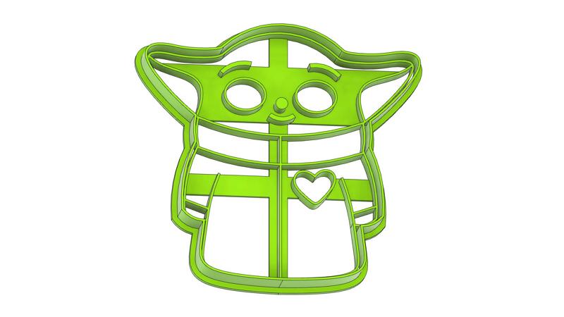 cookie cutter cookie cutter 9cm baby yoda mandalorian fondant cake