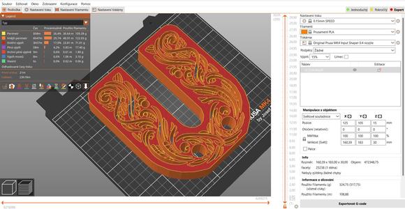 standing initial: letter U