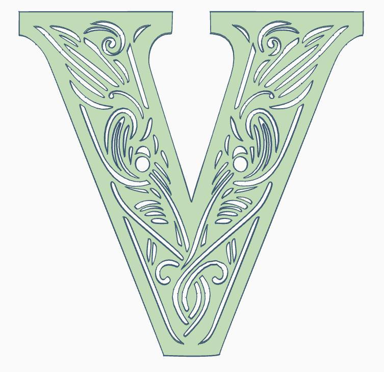 Stencil: letter V