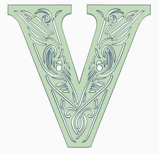 Stencil: letter V