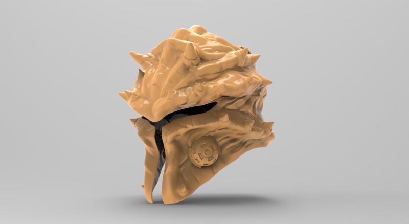 Early Crusader Mandalorian Helmet with Spikes + Attachments