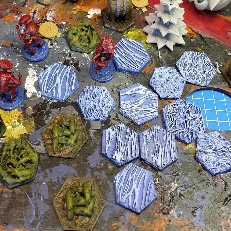 Water Hexes for Gloomhaven and DnD