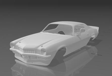 Chevrolet Camaro 1970 Shell Body - Divided Parts for Easy Printing