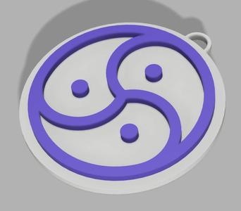 BDSM triskelion keychain