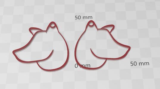 Cute elegant dog earrings