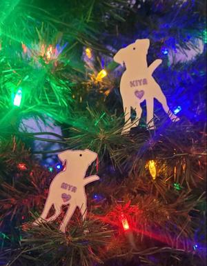 Customizable Christmas Puppy Ornament