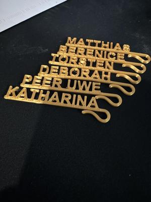 Individual Nametag for glasses and cups (Wedding Decor) - Many predefined Names