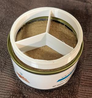 Cat food can divider - 3 sections