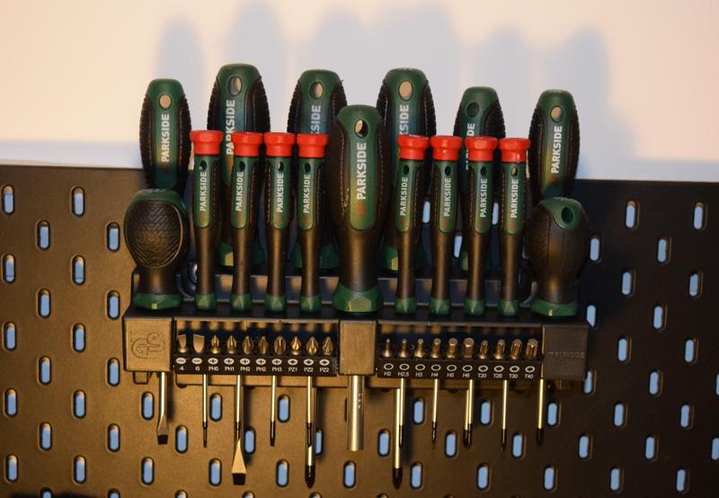 Skadis Parkside screwdriver set