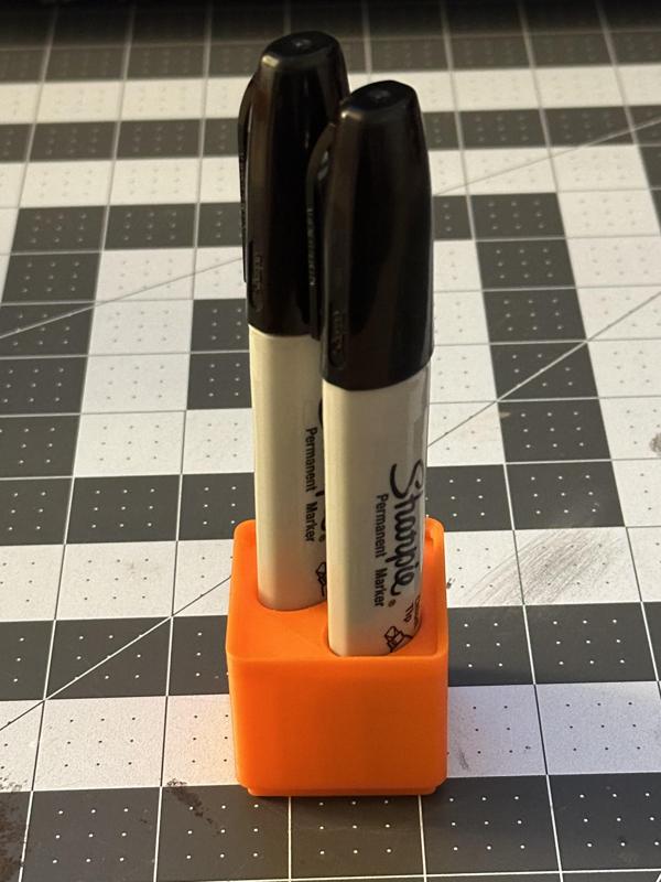 Gridfinity 1x1 Chisel Tip Sharpie Holder x2