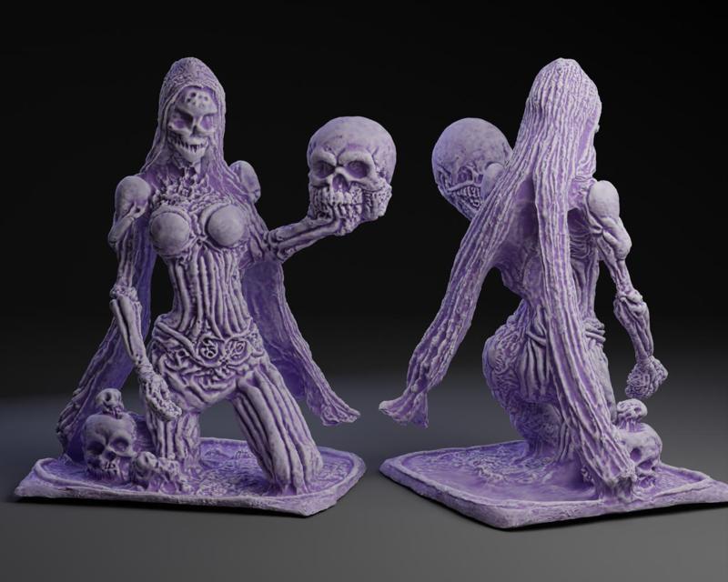 Necromancer with Skulls