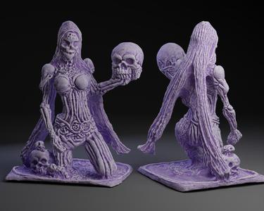 Necromancer with Skulls