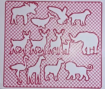 Animal stencil with wider cutouts