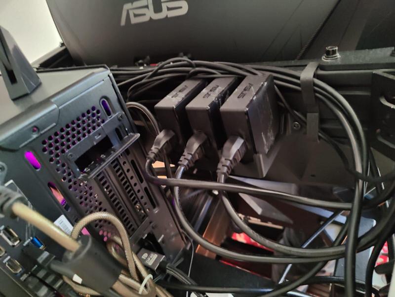 ASUS 32" Triple screen PSU mount (simrig) 40-profile