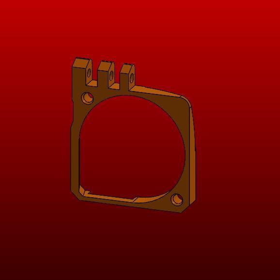 Prusa Mini plastic fan spacer for Starlex DHB 22.5 hotend