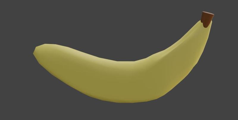 realistic banana fruit model