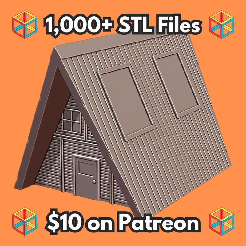 Modern Angular Wood Cabin Pet Hide for Small Animals MineeForm FDM 3D Print STL File