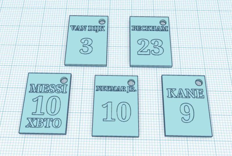 Soccer Keychains Soccer Players Jersey