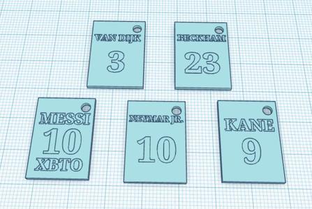 Soccer Keychains Soccer Players Jersey