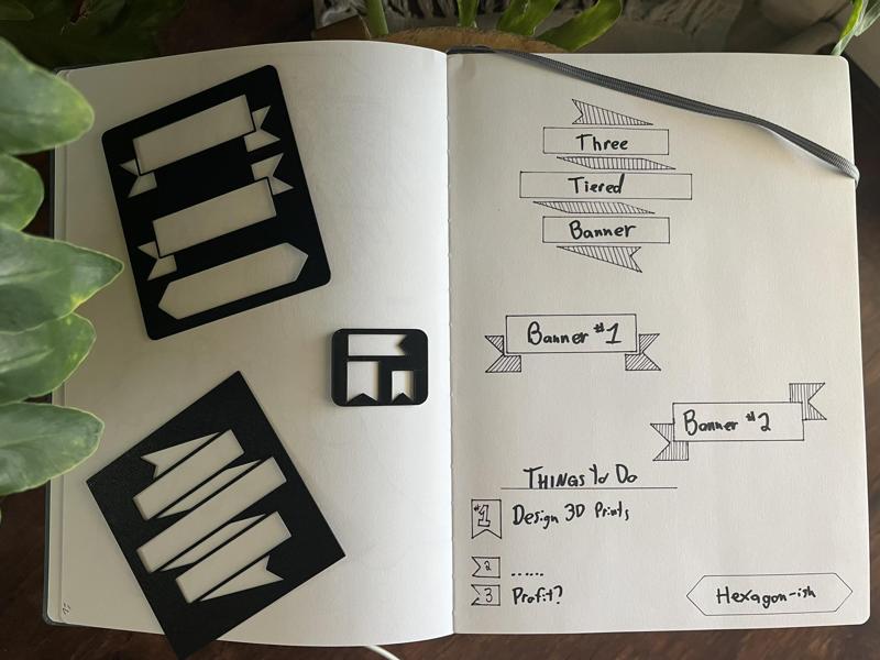 Journaling Title and Bullet Stencils