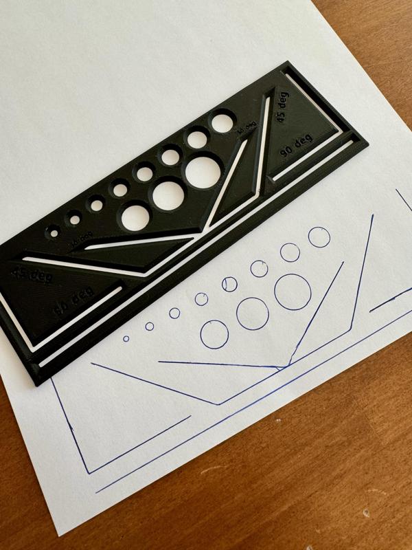 Carpenter's drawing template