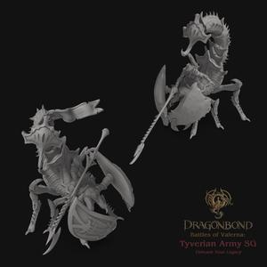 Skorpikon Gore Lancers led by Radmana Id Sajari from the Dragonbond Wargame