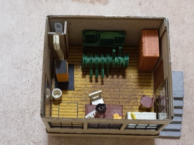 Interiér stavědla/hradla TT 1:120