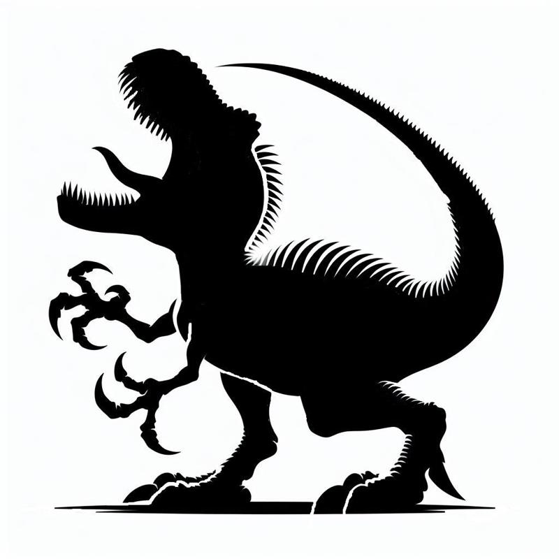 Stencil: Angry little dino puppy