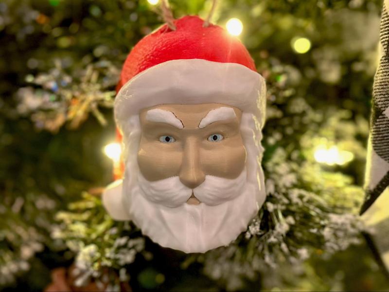 Santa Bust Christmas Ornament/Mantle Decoration