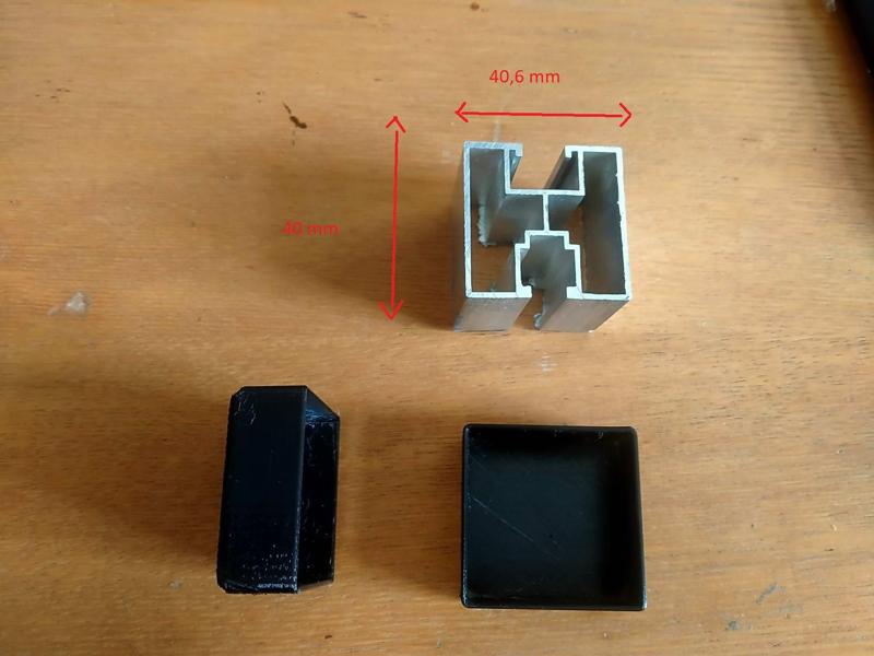 End Cap Cover Solar Rail PV Profile For Profile 40x40mm (krytka na AL profil k solárním panelům)
