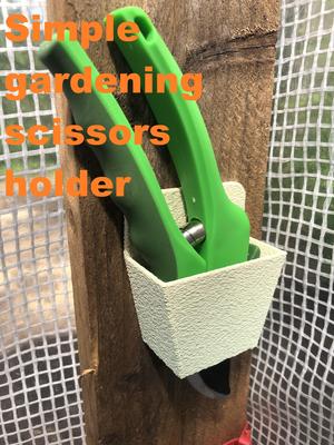 Simple Garden Scissors Holder
