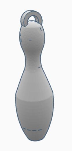 Bowling Pin Keychain