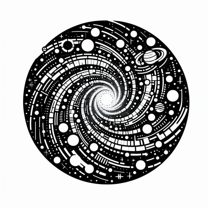 Wall art: Galaxy 2 (four colours)