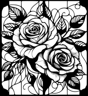 Wall art: Rose 7 (four colours)