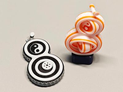 Rotating Gyro Gourd Fidget Spinner Yin and Yang TC2 Gourd