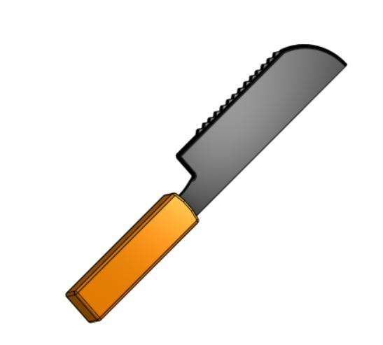 Black With Orange Sharp Knife V.1.1