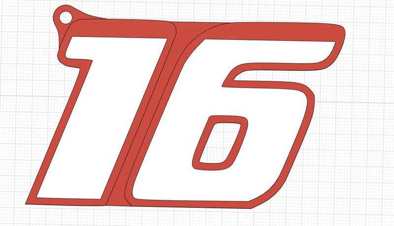 portachiavi Charles Leclerc 16