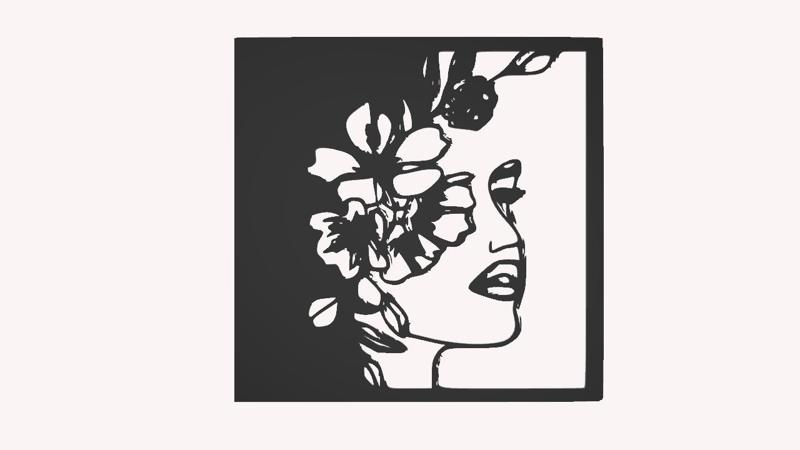 PICTURE OF WOMAN WITH ROSES