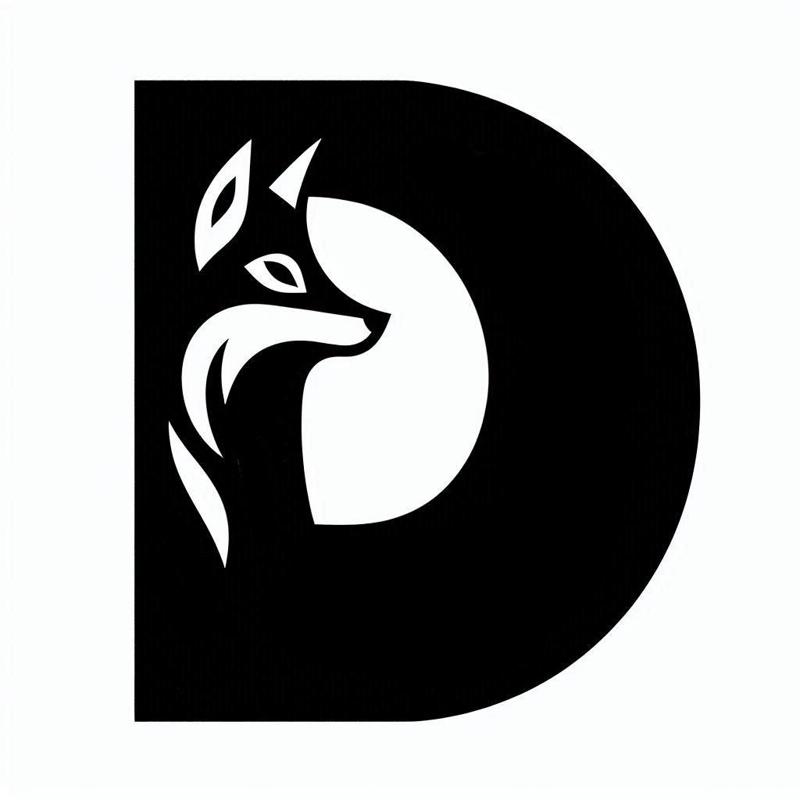 Fox alphabet: Letter D (version 2)
