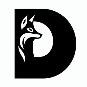 Fox alphabet: Letter D (version 2)