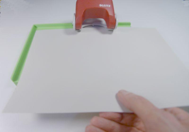 DIN A4 paper stop plate for office hole punch