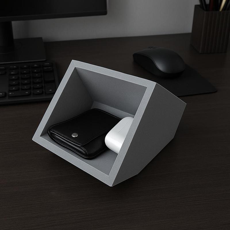 DESIGNER DESKTOP ORGANIZER WITH PLANTER / HOME OFFICE / OFFICE / STL