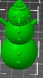 Snowman with poop hat